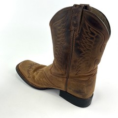 Ariat Honor Boots Youth 4 Brown Leather Square Toe Cowboy Western Kids 10017313