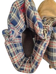 Timberland Junior Norse Flannel Roll Top Brown Utility Boots Size 6 Youth