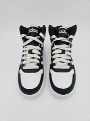 Adidas Hoops 3.0 Mid White/Black/Beige Kids Basketball Shoes IH7893 #A16