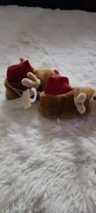 Gymboree Boys Reindeer Slipper Shoe Brown Holiday Various Sizes