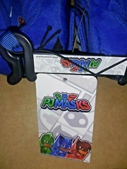PJ MASKS with OWLETTE, CATBOY, GEKKO Blue Plush Slippers Size 5/6