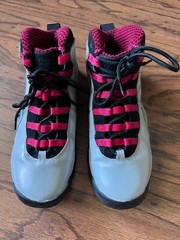 Nike Air Jordan 10X 6Y Limited Edition Retro Wolf Gray Red Black 487211-009