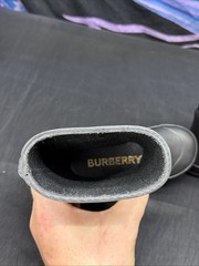 Burberry Kids Rain Boots Nova Check Black Rubber Size 23 EU Toddler