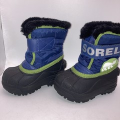 Sorel Commander Kids Toddler Size 6 Boys/ Girls Snow Boots Waterproof Navy/Green