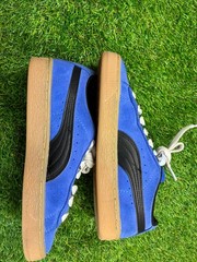 Puma Suede Sneakers Royal Sapphire Black Gum Sole Big Kids US 4 EU 35.5 NWOT