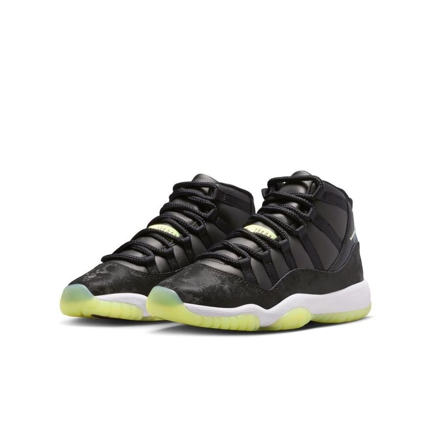 Air Jordan 11 Retro GS ‚Inner Beast‘ Black Barely Volt IB1378-001 3.5Y-7Y