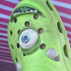 Crocs Kids Mike Wazowski Monsters, Inc. Green Slip-On Clog Sandals 13.5