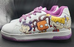 HEELYS split RUGRATS White Purple SNEAKERS Shoes 6 Youth / 7 Women’s EUC!