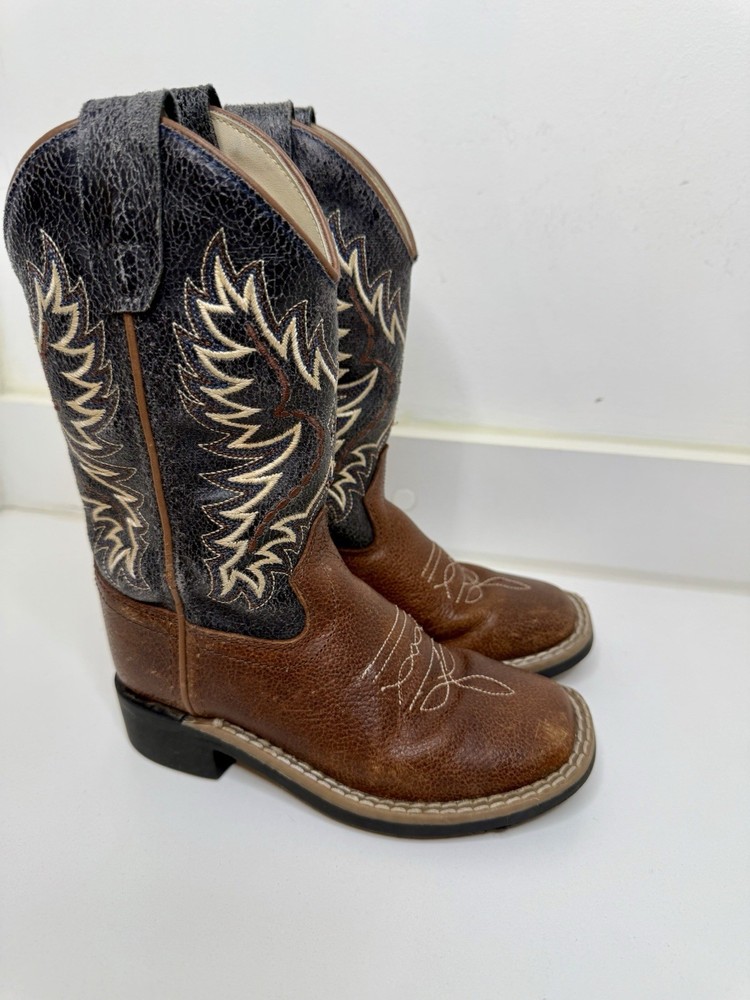 Cody James Unisex Western Boots Brown Embroidery Leather foot size 10 D BBSC1910