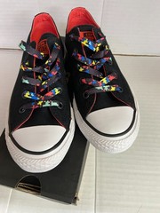 656031F Converse Chuck Taylor All Star Ox Kids‘ Shoes Black-Ultra Red-White