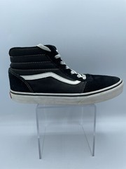 Vans Classic Suede Canvas High Top Black White Shoes Youth Size 7