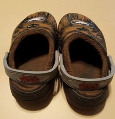 Chewbacca Crocs Star Wars Size 8 C8 Fuzzy Lined Kids youth Lucas Films Slip On