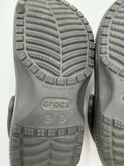 Crocs Classic Clog Unisex Kids Black Lightweight Slip-On Clogs US 12