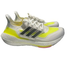Adidas UltraBoost 21 J White Solar Yellow FZ2929 Pink Black Running Shoes SIZE 5