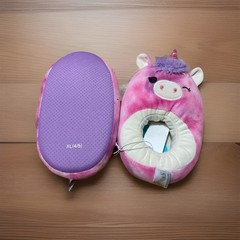 SQUISHMALLOWS Pink MAGICAL UNICORN Boys Girls Kids SLIPPERS size 4/5 – NEW!