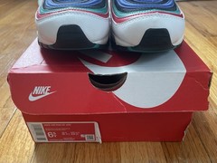Nike Air Max 97 (GS) Kids Sneaker White/Multicolor US 6.5Y CW7013-100