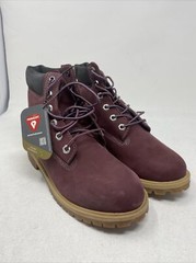 Timberland Junior’s 6″ Premium Boots NEW AUTHENTIC DK Red A1BAQ Size 5 (gr23)