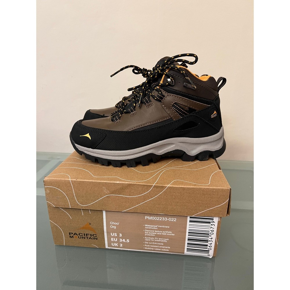 NWT unisex big kids 3 pacific mountain kingston jr hiking boots camping walking