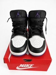Nike Air Jordan 1 Mid GS Dark Iris 554725-095 Youth 6.5Y Black Purple