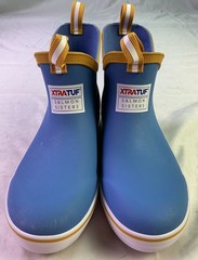 Xtratuf Kid’s Ankle Deck Boots-Light Blue/Whale Pattern-Size: 4