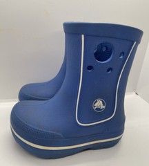 Crocs blue boots size kids 6 / 7 see photos Adorable