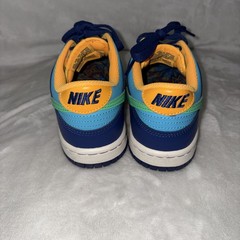 Nike Dunk Lows GS Size 4Y Blue Green and Yellow Mix Sneakers