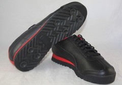 PUMA ROMA BASIC JUNIOR 354259 45 BLACK-TOREADOR-SILVER SIZE 7
