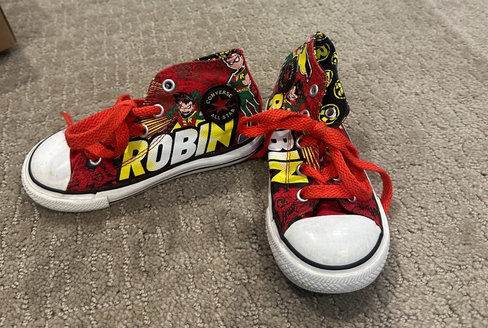 Converse Chuck Taylor All Star High DC Comics Robin High Top youths Sz 8