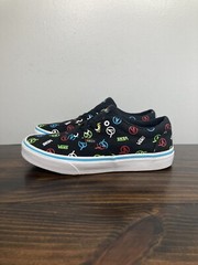 Vans Era Authentic Logo Print Multicolor Black Low Top Athletic Sneakers Youth 5