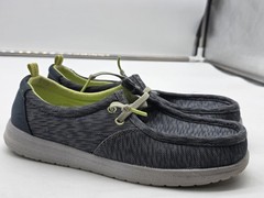 Eddie Bauer Shoes Kids Size 3 Blue Liam Moccasin Lace Up Casual Stains