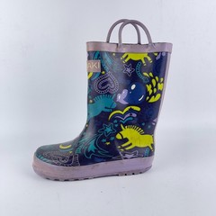 Oaki Rain Boots Toddlers 11 Multi Printed Lightweight Waterproof Easy-On Handles