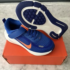 Nike Toddler Little Boy Stellar Ride Sneakers in Blue/Orange Strap Shoe 11C