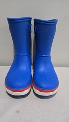 Crocs Handle Blue Waterproof Pull On Boots TODDLER SZ J 1 VERY NICE!