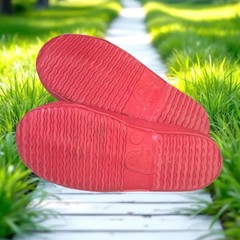 Sunny Patch Red w Blue Polka Dots 3D Bug Insect Face Rubber Clogs Toddler 8-9