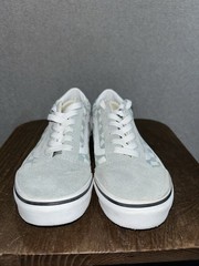 Vans Ward Old Skool Checkerboard Sneakers Youth 4 Teal White Low Top Lace Up