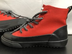 Hunter for Target High Top Canvas Rubber Dipped Sneakers Youth Sz 2 Red Black
