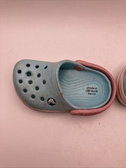 CROCS Crocband II Water Clogs Ice Blue Candy Pink White Toddler’s Size C4