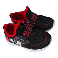 Mickey Mouse Red & Black Slip on Sneakers Lights Sz 7