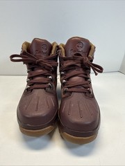 Timberland Euro Hiker Rubber Shell Toe Boot Red Maroon Nubuck Size 5 Boys