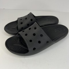 Crocs Iconic Comfort Slides Juniors Size J6 Unisex Solid Black Slip-On Sandals