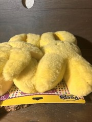 Peeps Marshmallow SLIPPERS Kids Easter Blue Plush Bunny PEEPS sz 13-1 NEW