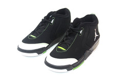 JORDAN BIG FUND (GS) BLACK/METALLIC SILVER GREEN 310091-007 BIG KIDS SHOE SIZE 5