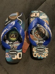 Havaianas Blue Flip Flop – Video Game Print – US Size 9 Child – EUR 25/26