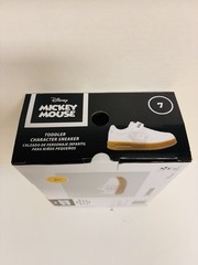 Disney Mickey Mouse Toddler Sneakers Size 7 White Holographic – NIB