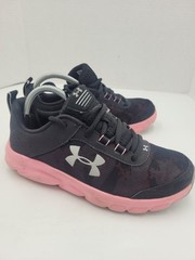 Under Armour Assert 9 Black Pink Athletic Comfort Casual Shoes Youth Size 4