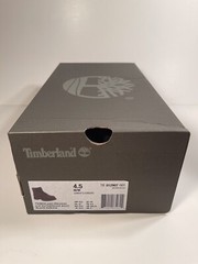 Timberland Premium 6 In Waterproof Boot, Black Nubuck, Junior’s Size 4.5, 12907