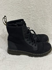 Dr. Martens Doc Combs J Combat Lace Up Boots Men 4 Women 5 Canvas Zip Black