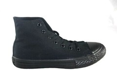 CONVERSE CHUCK TAYLOR ALL STAR 3S121 BLACK MONO CANVAS CASUAL SHOE LITTLE KIDS