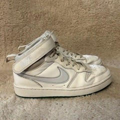 Nike Court Borough Mid 2 White Grey Green Kids Sneakers CD7782-115 Size 4.5Y
