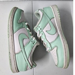 Nike Dunk Low Pre-School Mint Green White Sneakers Youth Shoes Size 2.5Y